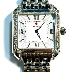 Michele Silver Watch with Diamond Accents Needs Battery